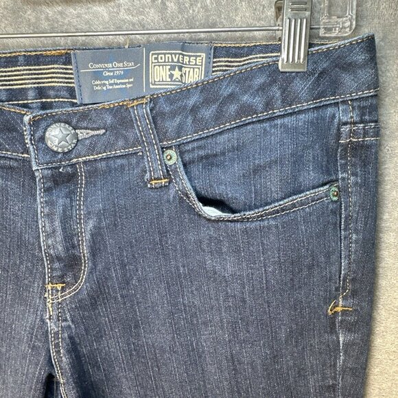 Converse One Star Jeans Women's Size 8 Blue Denim Cotton Spandex - Picture 2 of 10